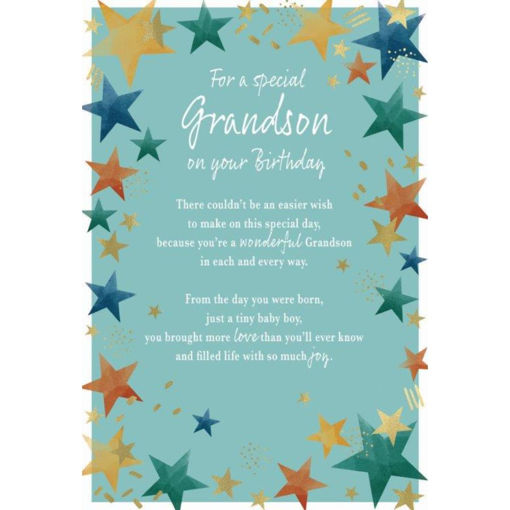 Picture of FOR A SPECIAL GRANDSON BIRTHDAY CARD